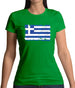 Greece Grunge Style Flag Womens T-Shirt