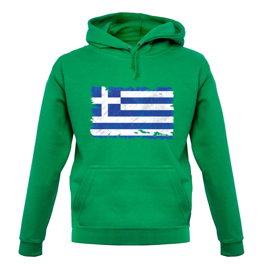 Greece Grunge Style Flag unisex hoodie