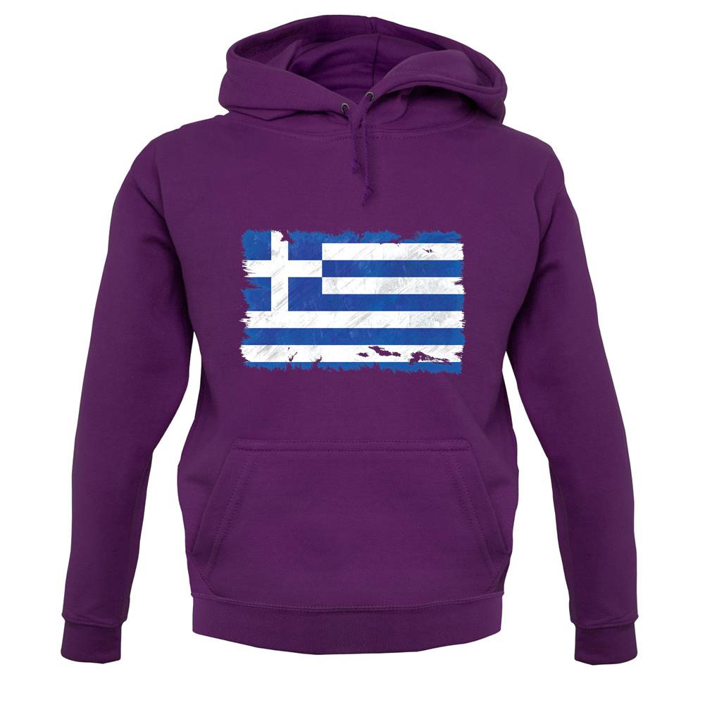Greece Grunge Style Flag unisex hoodie