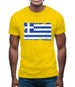 Greece Grunge Style Flag Mens T-Shirt