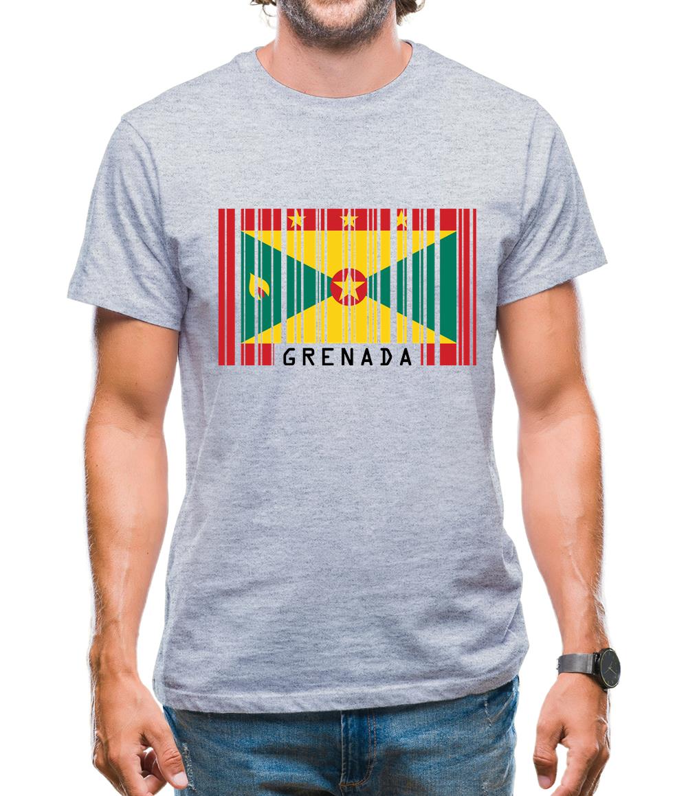 Grenada Barcode Style Flag Mens T-Shirt