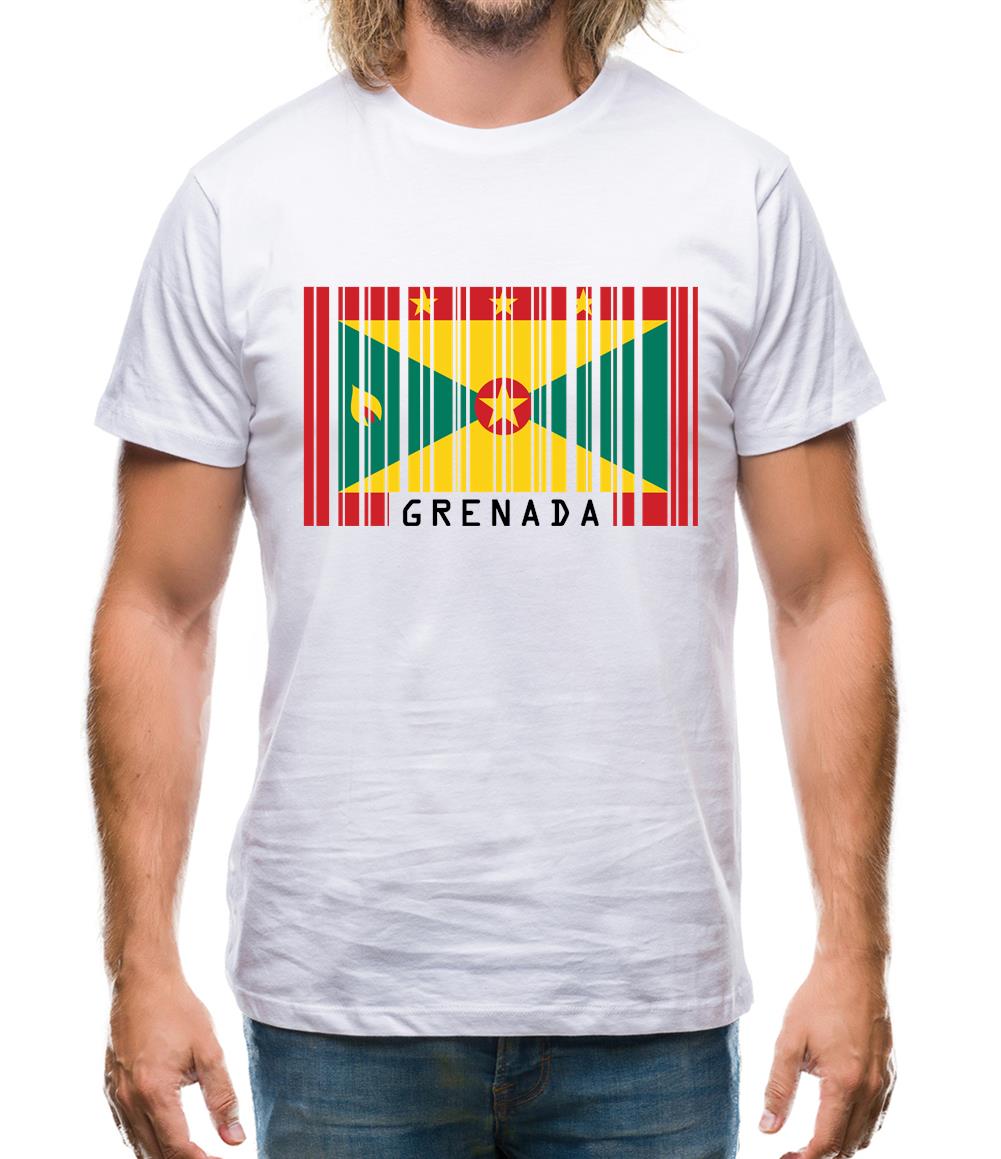 Grenada Barcode Style Flag Mens T-Shirt