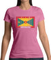 Grenada Barcode Style Flag Womens T-Shirt