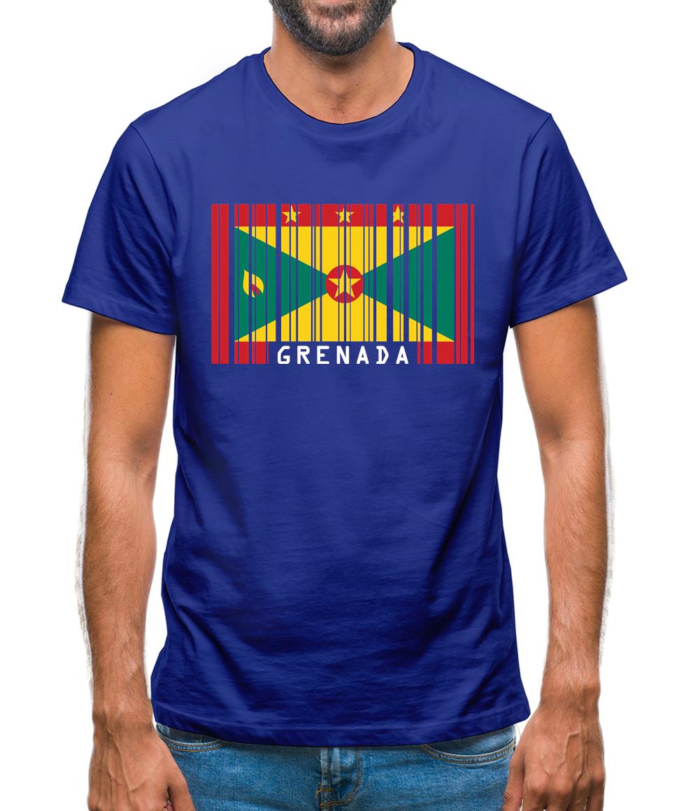 Grenada Barcode Style Flag Mens T-Shirt