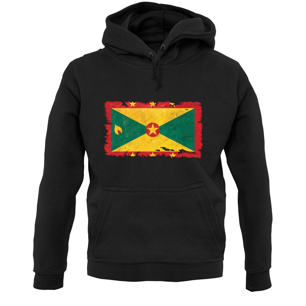 Grenada Grunge Style Flag Unisex Hoodie