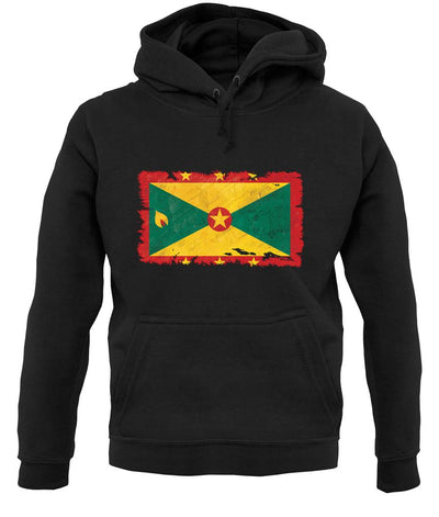 Grenada Grunge Style Flag unisex hoodie