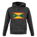 Grenada Grunge Style Flag unisex hoodie