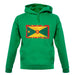 Grenada Grunge Style Flag unisex hoodie