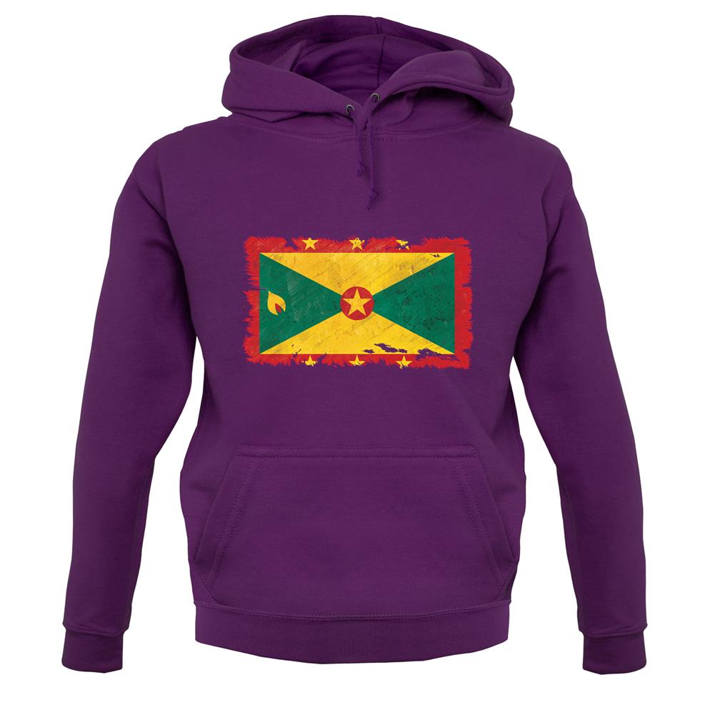 Grenada Grunge Style Flag unisex hoodie