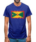 Grenada Grunge Style Flag Mens T-Shirt