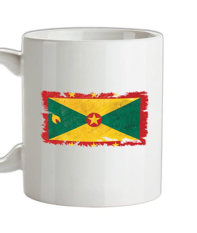 Grenada Grunge Style Flag Ceramic Mug