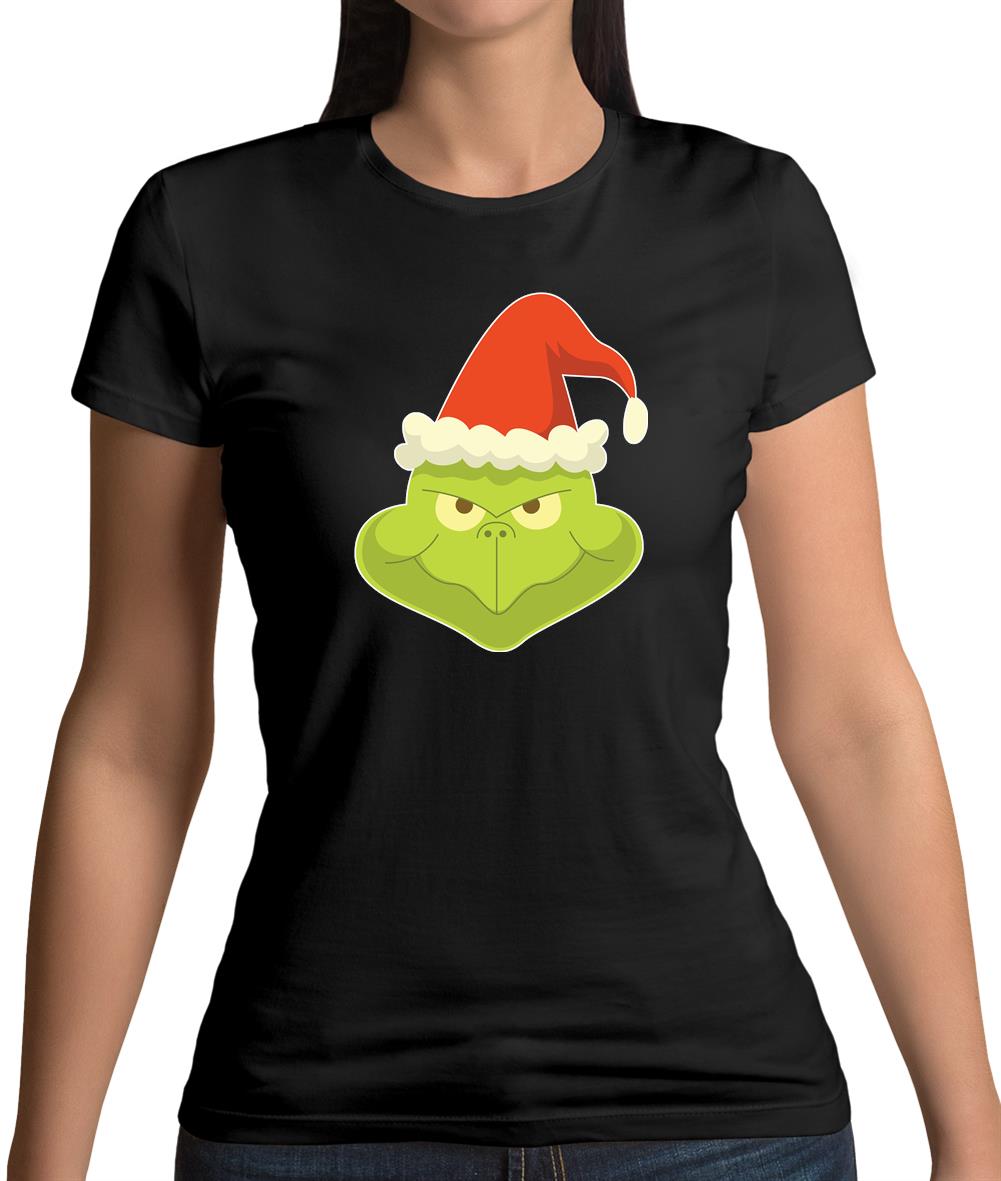 Grinch Face Womens T-Shirt