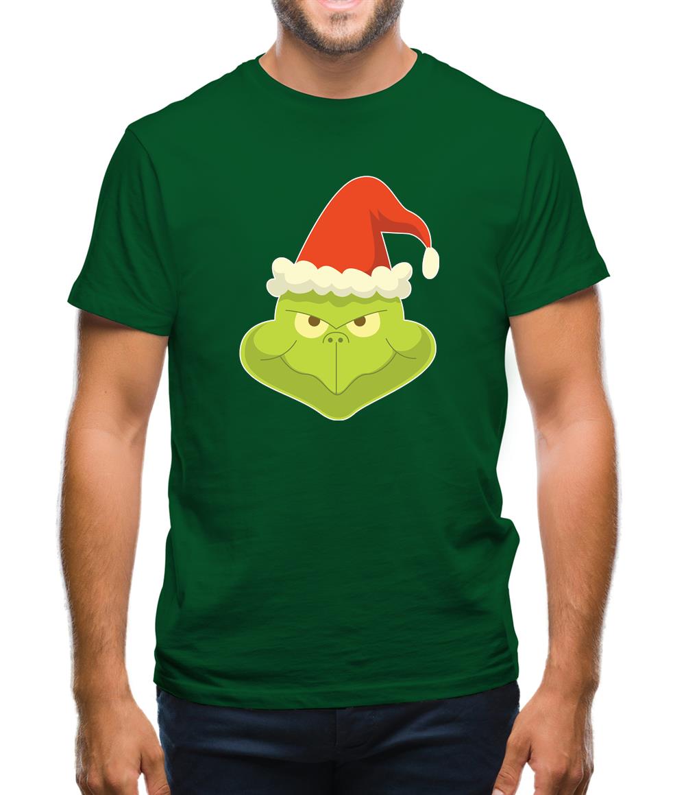 Grinch Face Mens T-Shirt