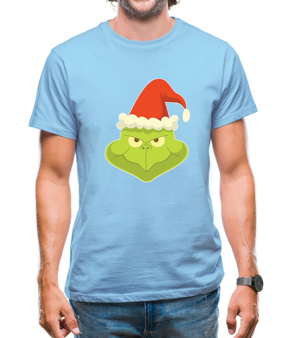 Grinch Face Mens T-Shirt