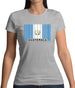 Guatemala Barcode Style Flag Womens T-Shirt