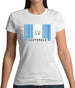 Guatemala Barcode Style Flag Womens T-Shirt