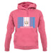 Guatemala Barcode Style Flag unisex hoodie