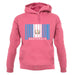 Guatemala Barcode Style Flag unisex hoodie