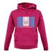 Guatemala Barcode Style Flag unisex hoodie