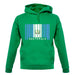 Guatemala Barcode Style Flag unisex hoodie