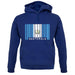 Guatemala Barcode Style Flag unisex hoodie