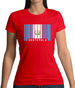 Guatemala Barcode Style Flag Womens T-Shirt