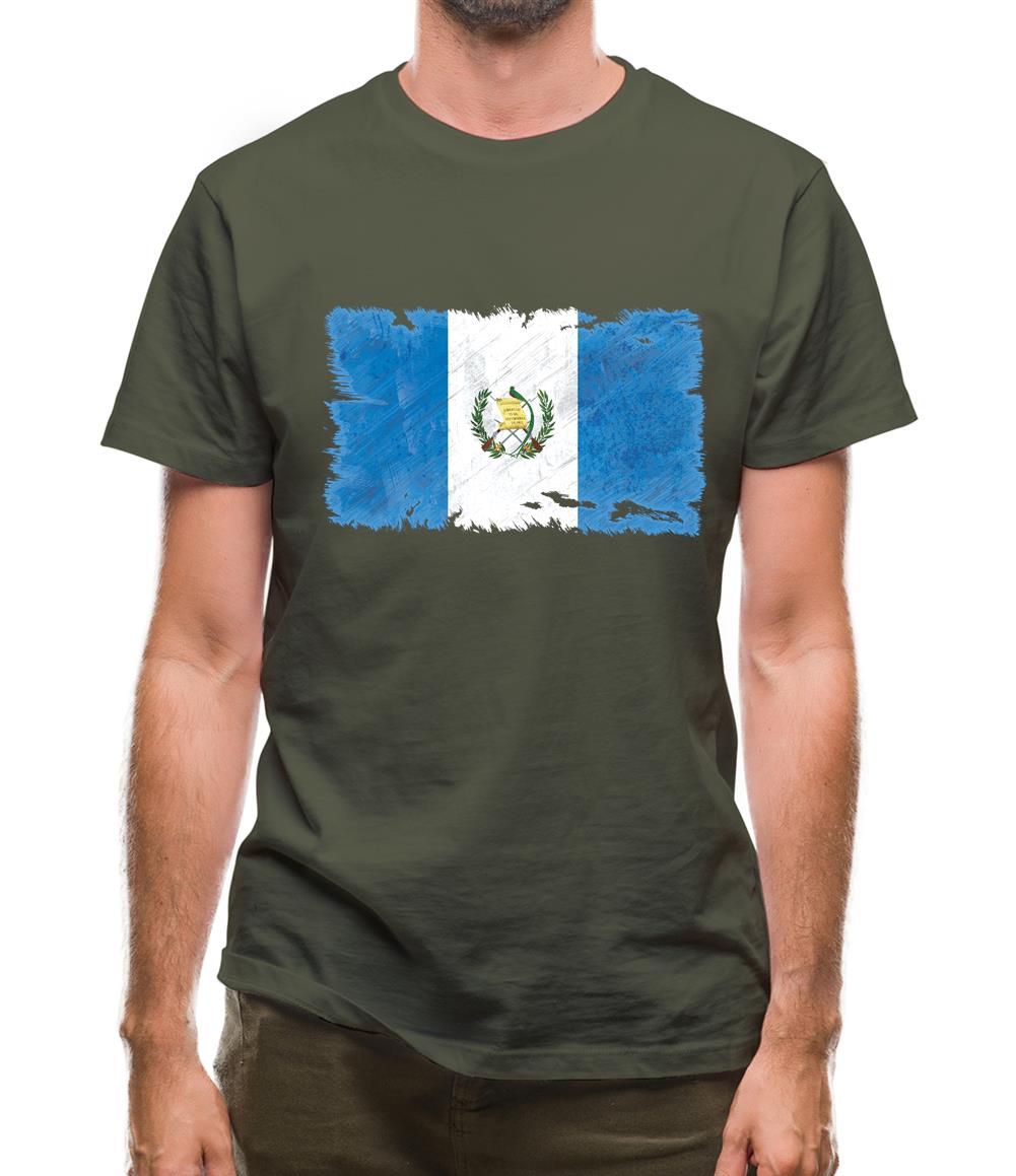 Guatemala Grunge Style Flag Mens T-Shirt