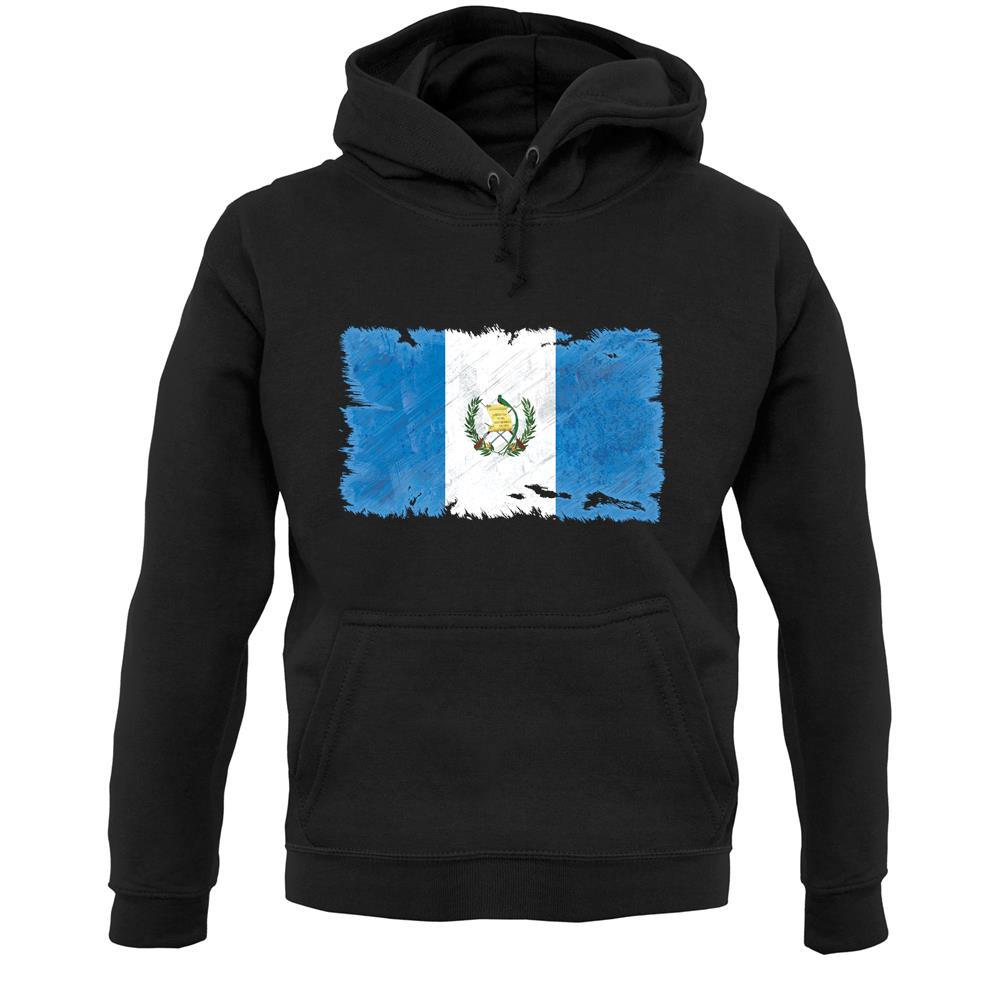 Guatemala Grunge Style Flag Unisex Hoodie