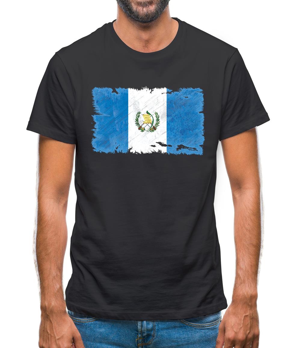 Guatemala Grunge Style Flag Mens T-Shirt