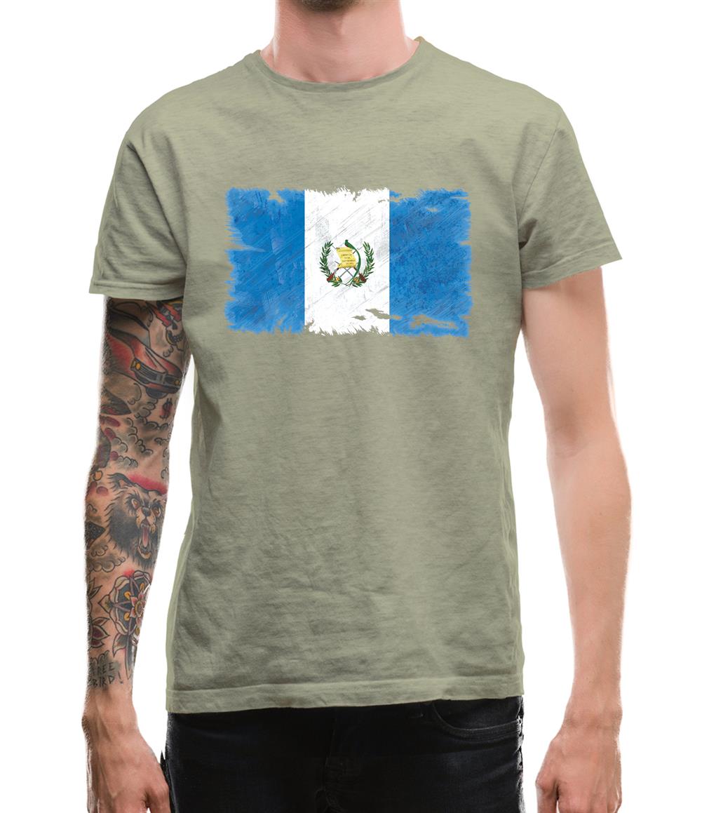 Guatemala Grunge Style Flag Mens T-Shirt