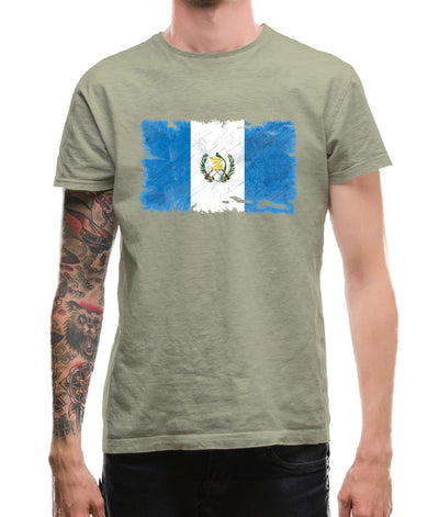 Guatemala Grunge Style Flag Mens T-Shirt