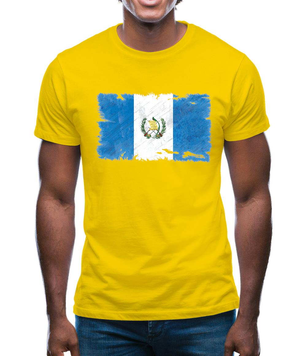 Guatemala Grunge Style Flag Mens T-Shirt