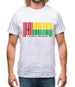 Guinea-Bissau Barcode Style Flag Mens T-Shirt