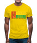 Guinea-Bissau Barcode Style Flag Mens T-Shirt