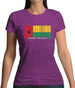 Guinea-Bissau Barcode Style Flag Womens T-Shirt