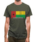 Guinea-Bissau Barcode Style Flag Mens T-Shirt