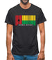 Guinea-Bissau Barcode Style Flag Mens T-Shirt