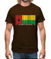 Guinea-Bissau Barcode Style Flag Mens T-Shirt