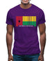 Guinea-Bissau Barcode Style Flag Mens T-Shirt