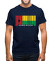 Guinea-Bissau Barcode Style Flag Mens T-Shirt