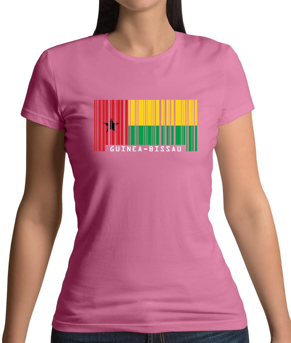 Guinea-Bissau Barcode Style Flag Womens T-Shirt