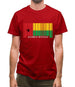 Guinea-Bissau Barcode Style Flag Mens T-Shirt