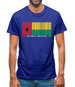 Guinea-Bissau Barcode Style Flag Mens T-Shirt