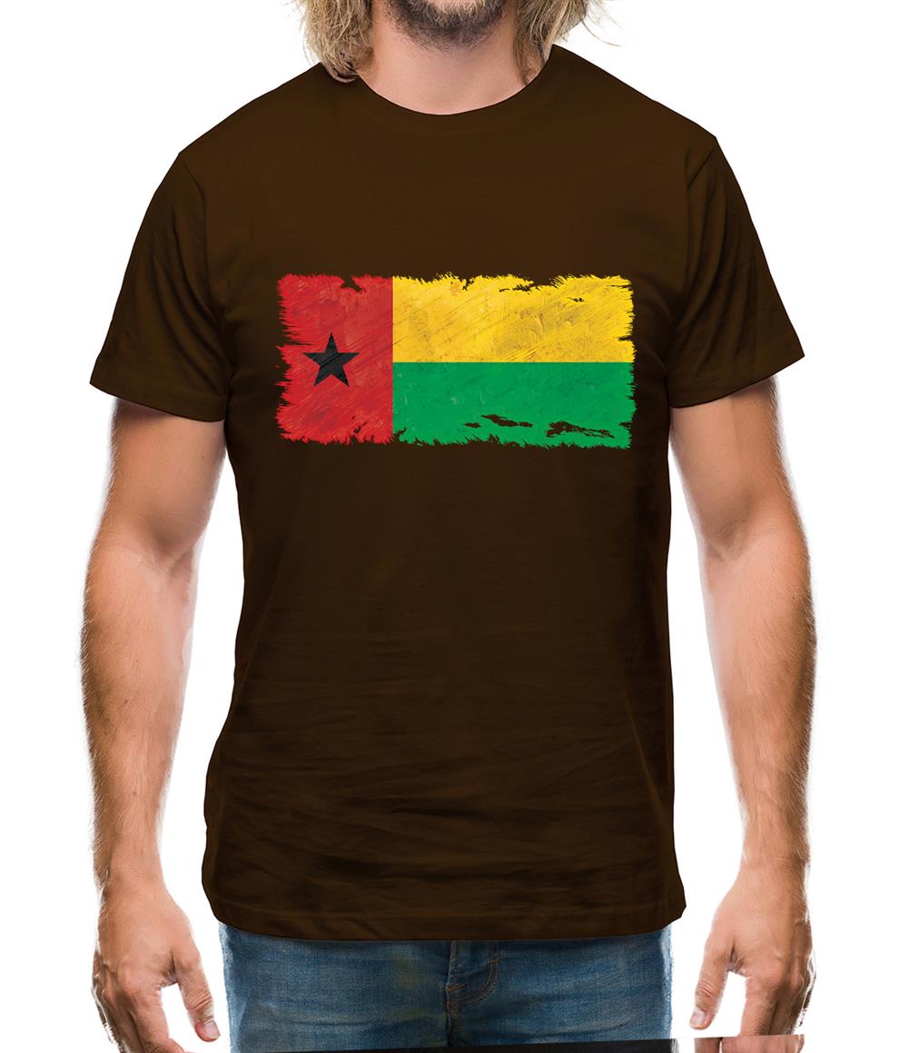 Guinea-Bissau Grunge Style Flag Mens T-Shirt