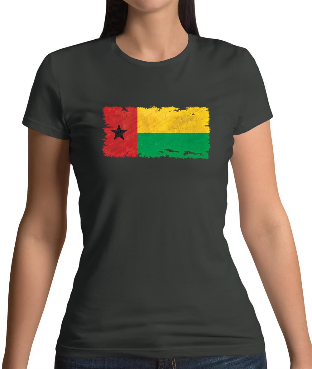 Guinea-Bissau Grunge Style Flag Womens T-Shirt