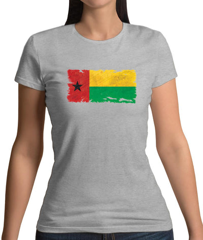 Guinea-Bissau Grunge Style Flag Womens T-Shirt