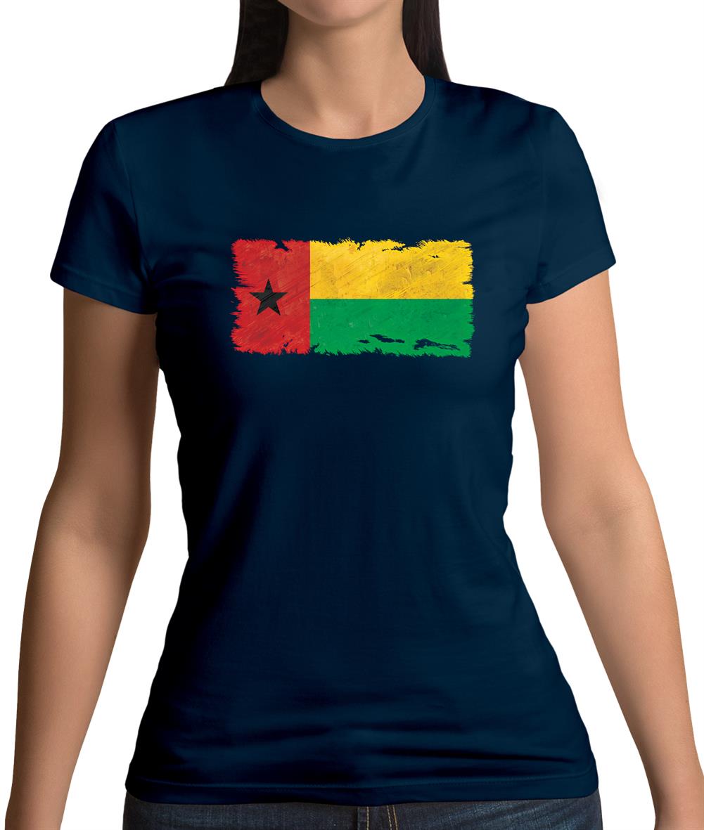Guinea-Bissau Grunge Style Flag Womens T-Shirt