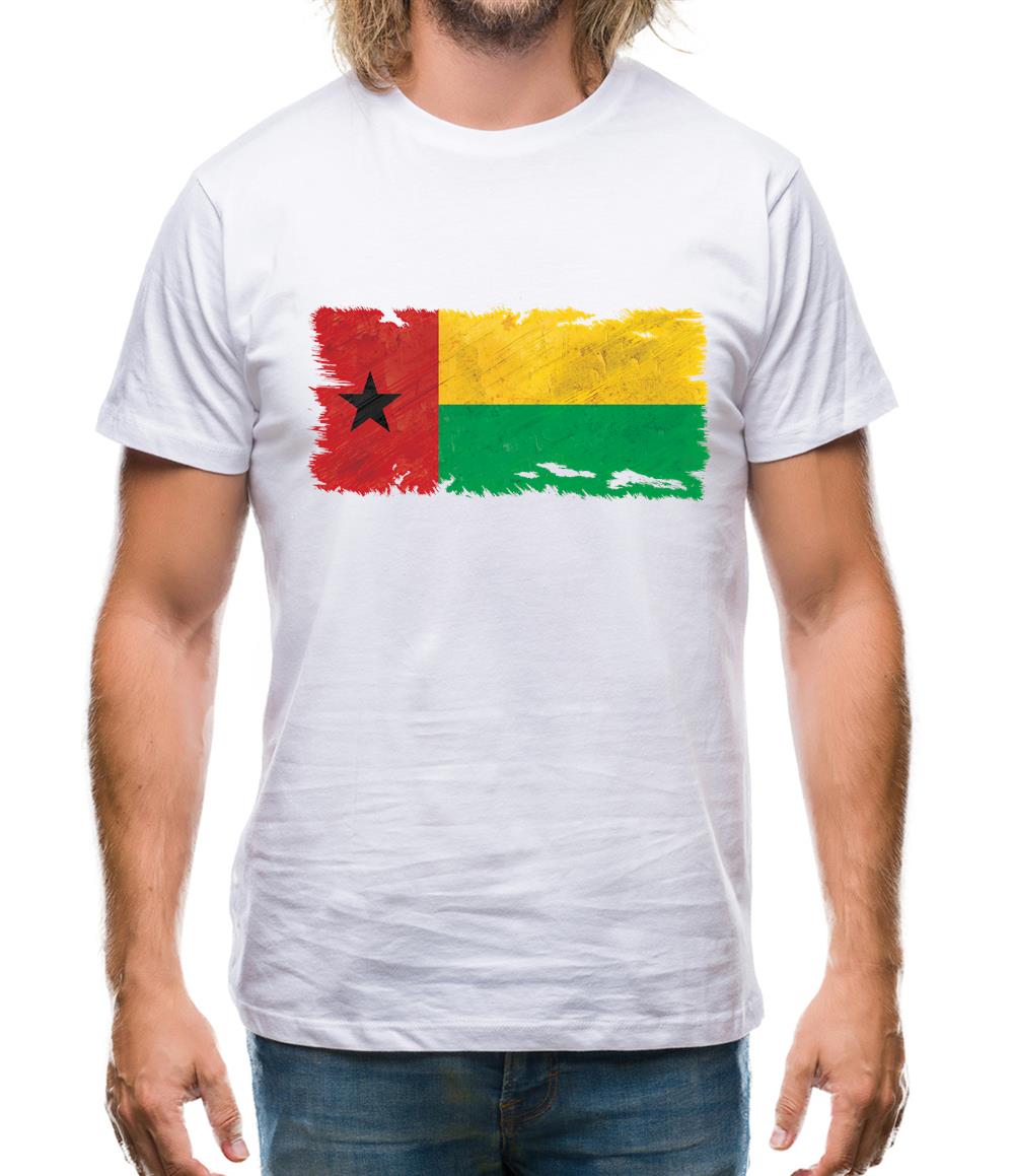 Guinea-Bissau Grunge Style Flag Mens T-Shirt