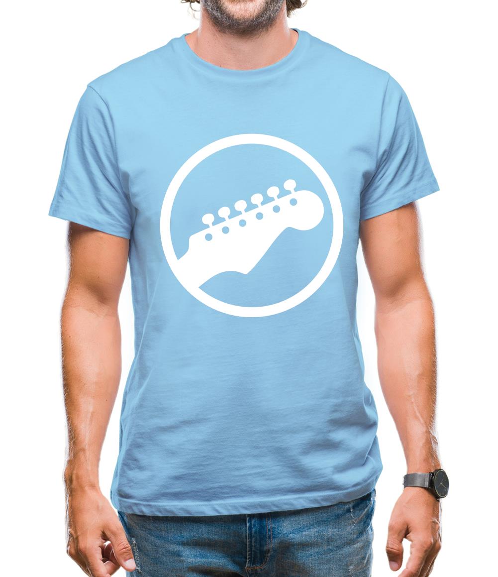 Guitar Headstock Mens T-Shirt