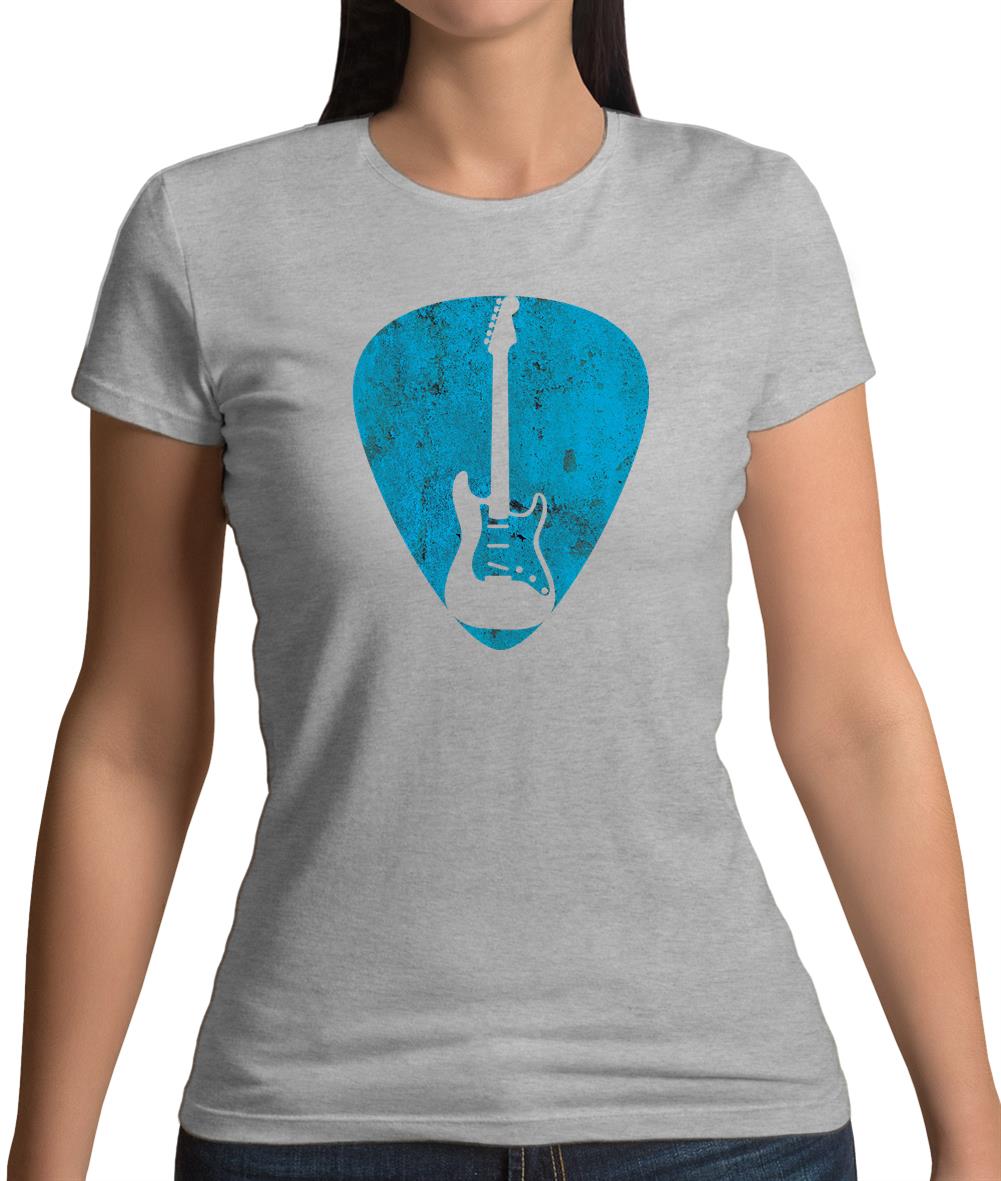 Guitar Pick Full Silhouette Womens T-Shirt